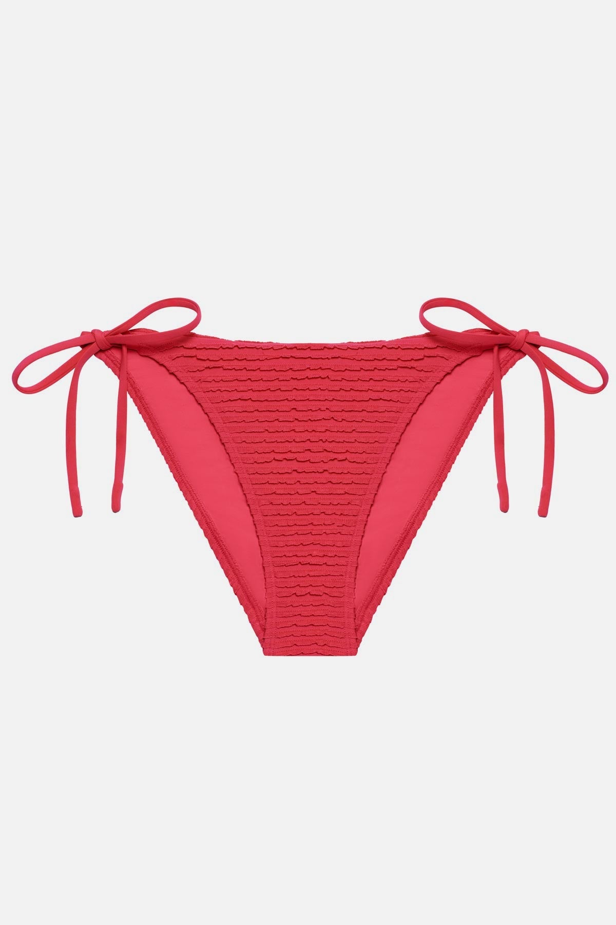 Coral colored side tie swim bottoms